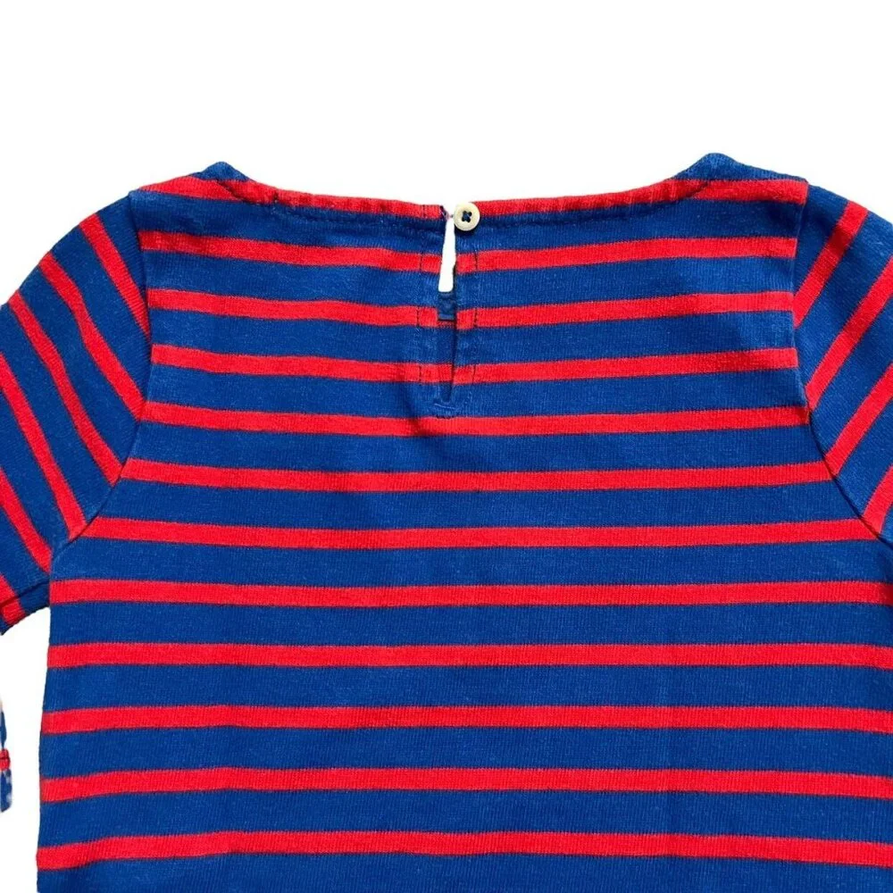 Crewcuts 3Y Blue & Red Striped Dress